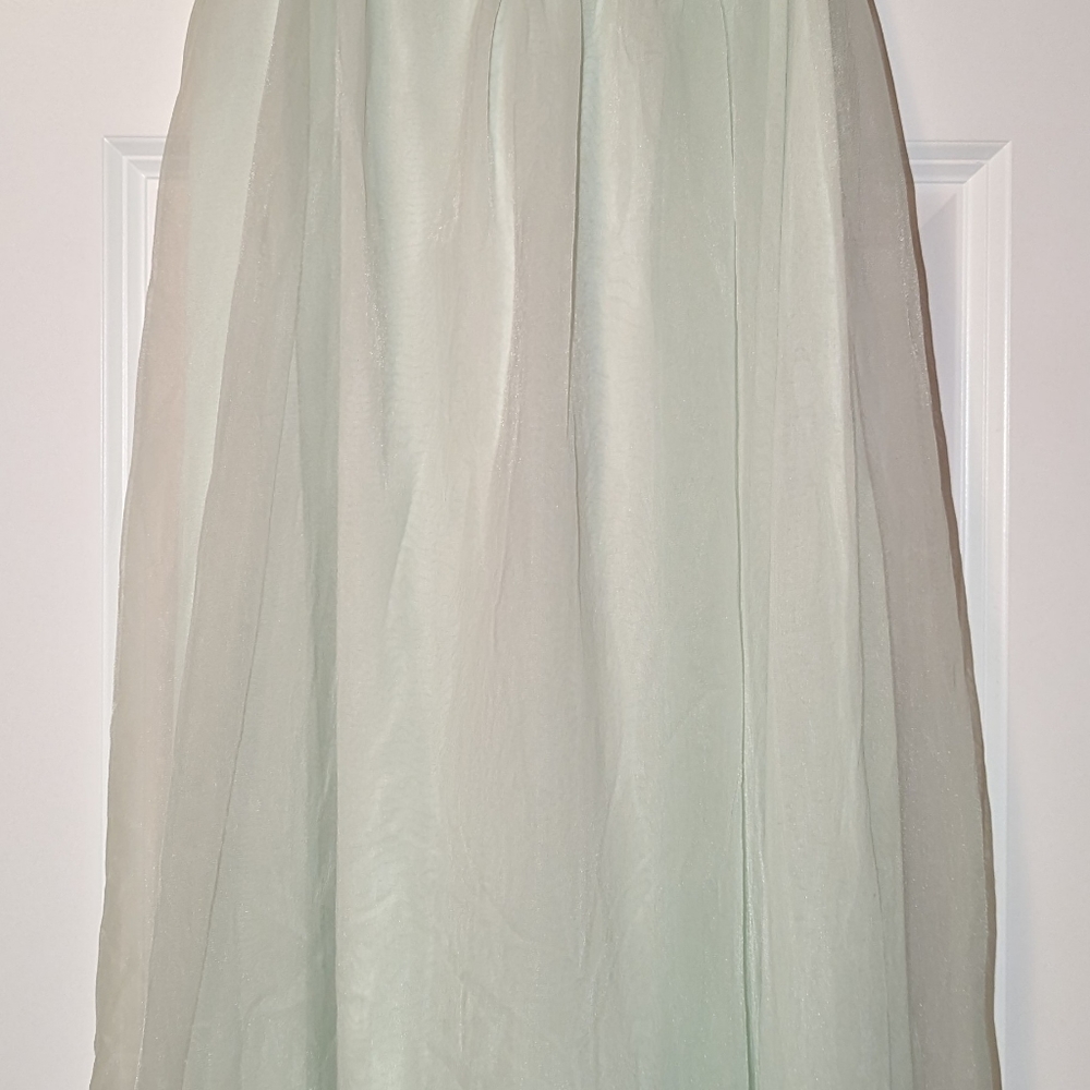Vintage Miss Elaine Mint Green Babydoll Nightgown Peignoir Chiffon Applique 1960 - Picture 11 of 12